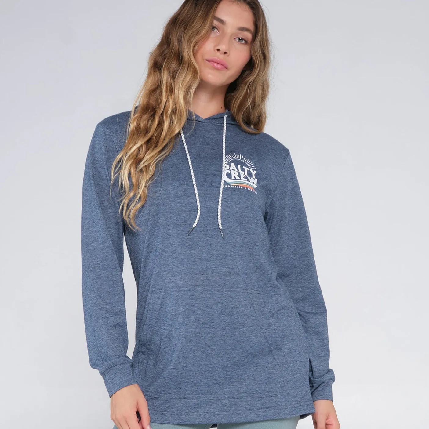 Salty Crew The Wave Mid Weight Hoodie - Navy Heather