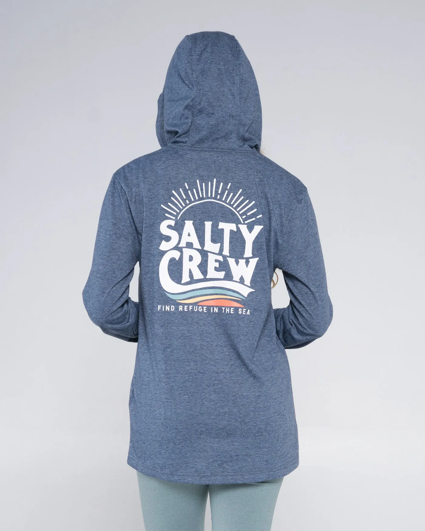 Salty Crew The Wave Mid Weight Hoodie - Navy Heather