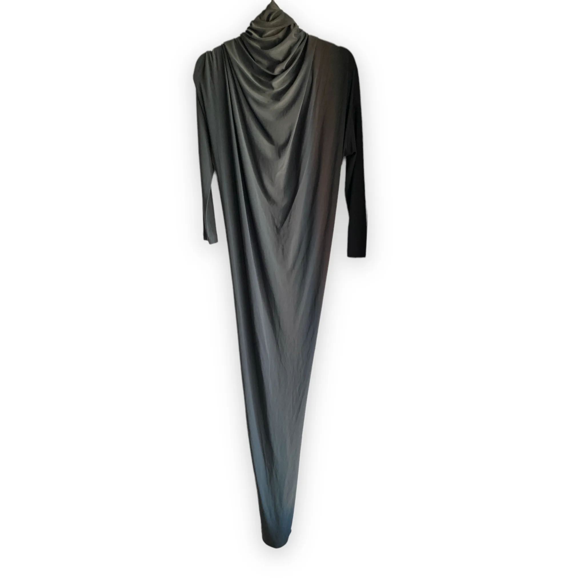 Slate Dress Draped Collar