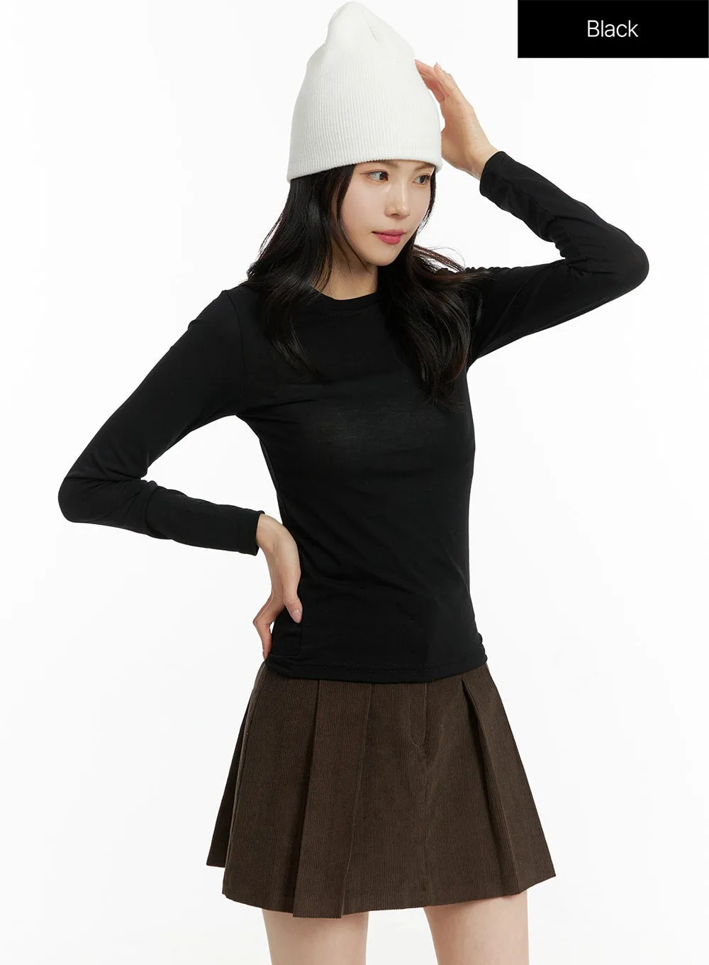 Slim Fit Basic Long Sleeve Tee OF408