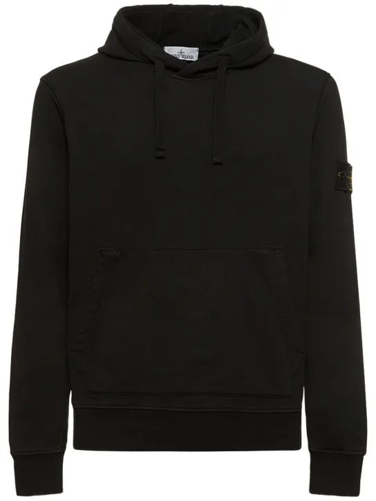 STONE ISLAND  |Long Sleeves Plain Cotton Bridal Logo Outlet Sweatshirts