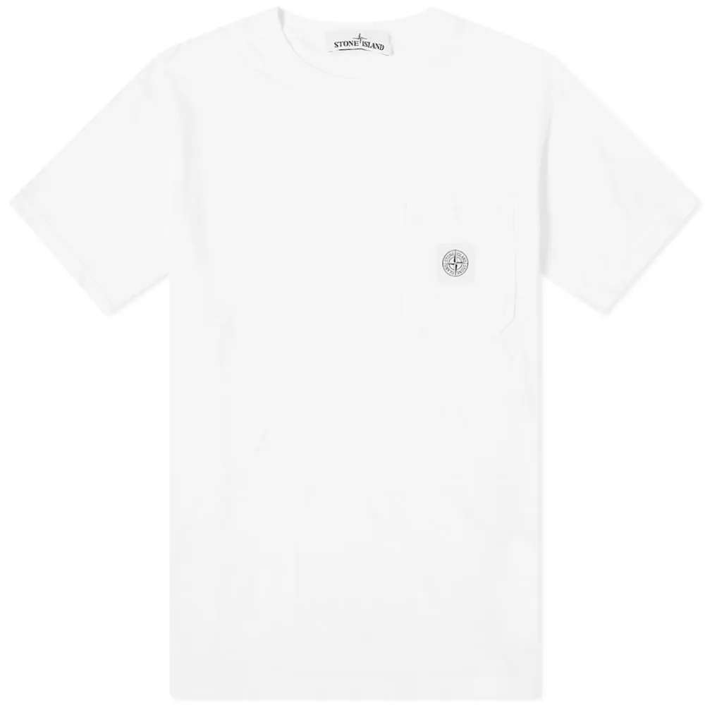 Stone Island Patch Logo Pocket T-ShirtWhite