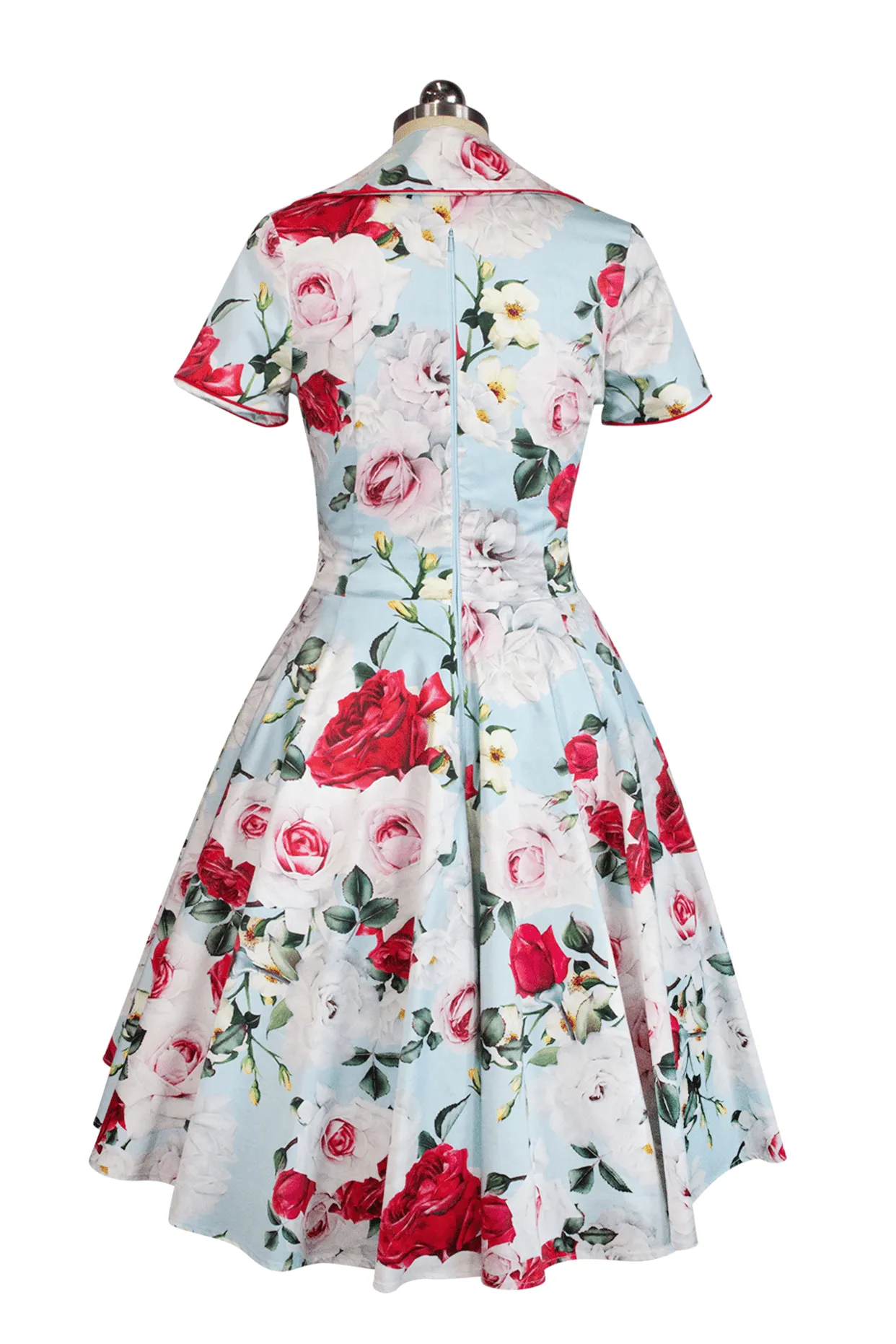 Tea Rose Collar Dress (Print)