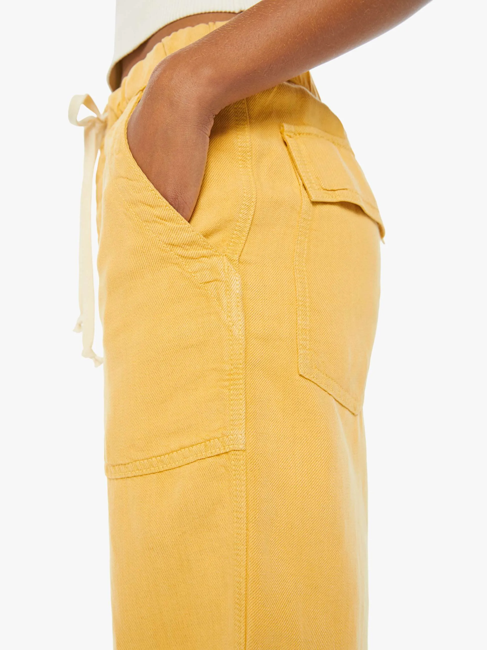 The Drawn Patch Pocket Private Ankle - Flax