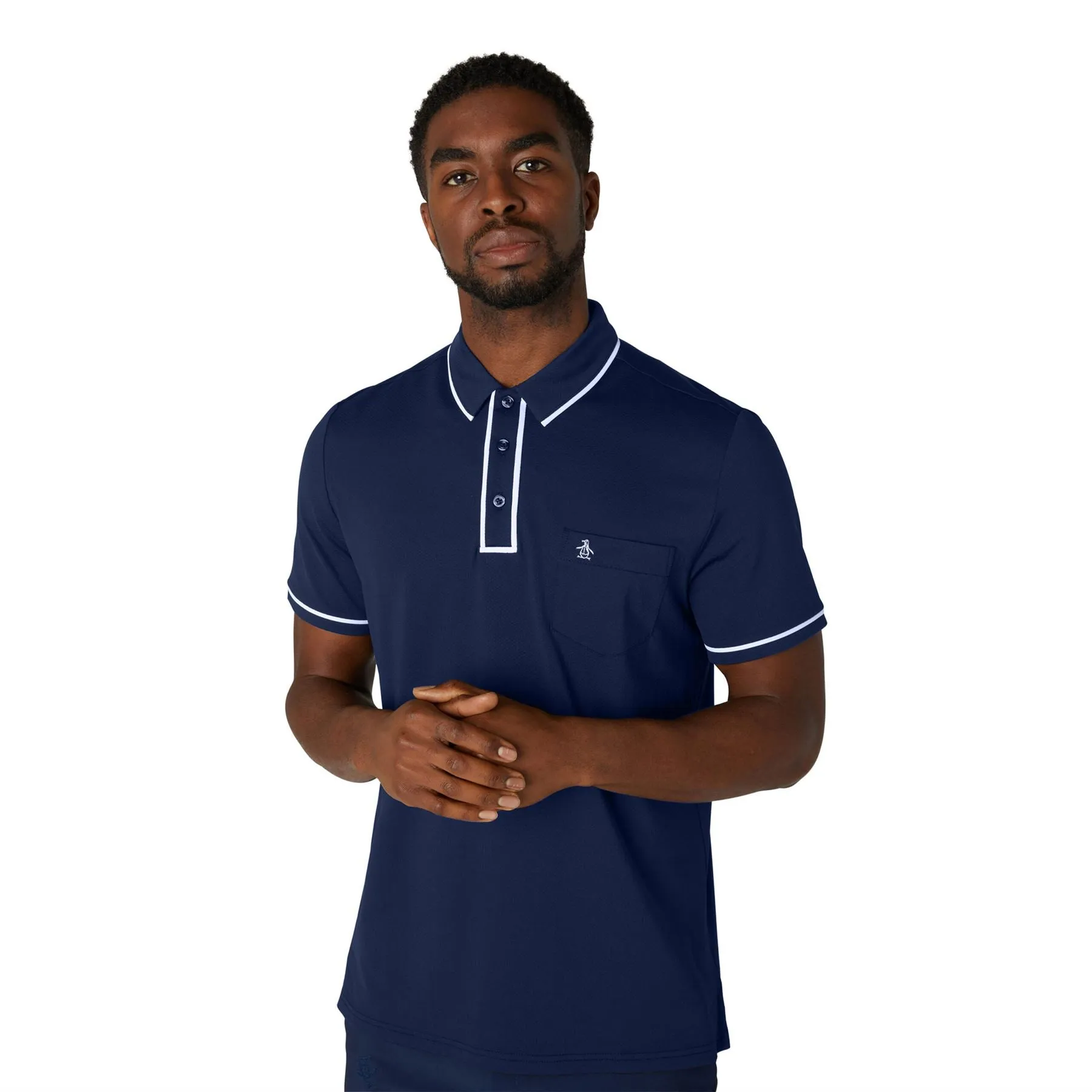 The Technical Earl Nylon Stretch Polo Black Iris - SS24