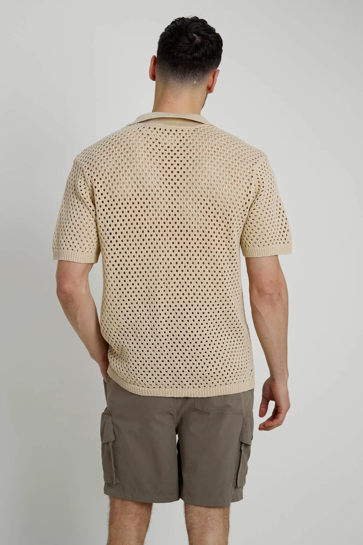 TOMITA KNITTED POLO TOP