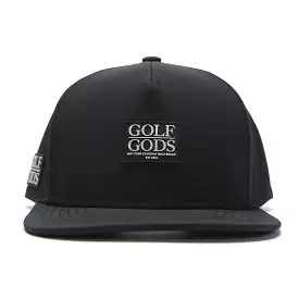 TOUR PRO Clubhouse Patch Golf Hat in Black with Flat Brim