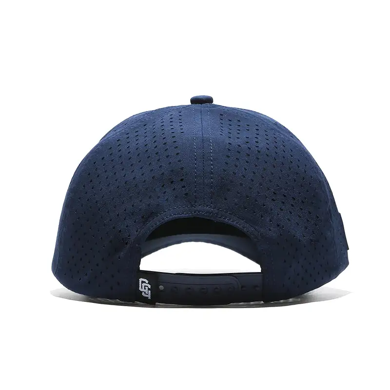 TOUR PRO Clubhouse Patch Golf Hat in Navy Blue with Curved Brim