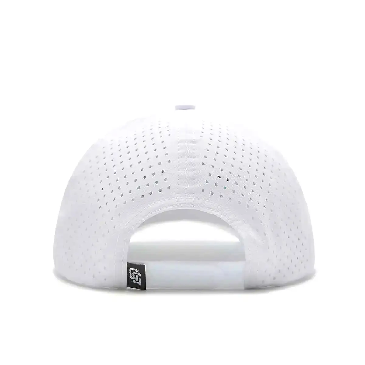 TOUR PRO Clubhouse Patch Golf Hat in White with Curved Brim