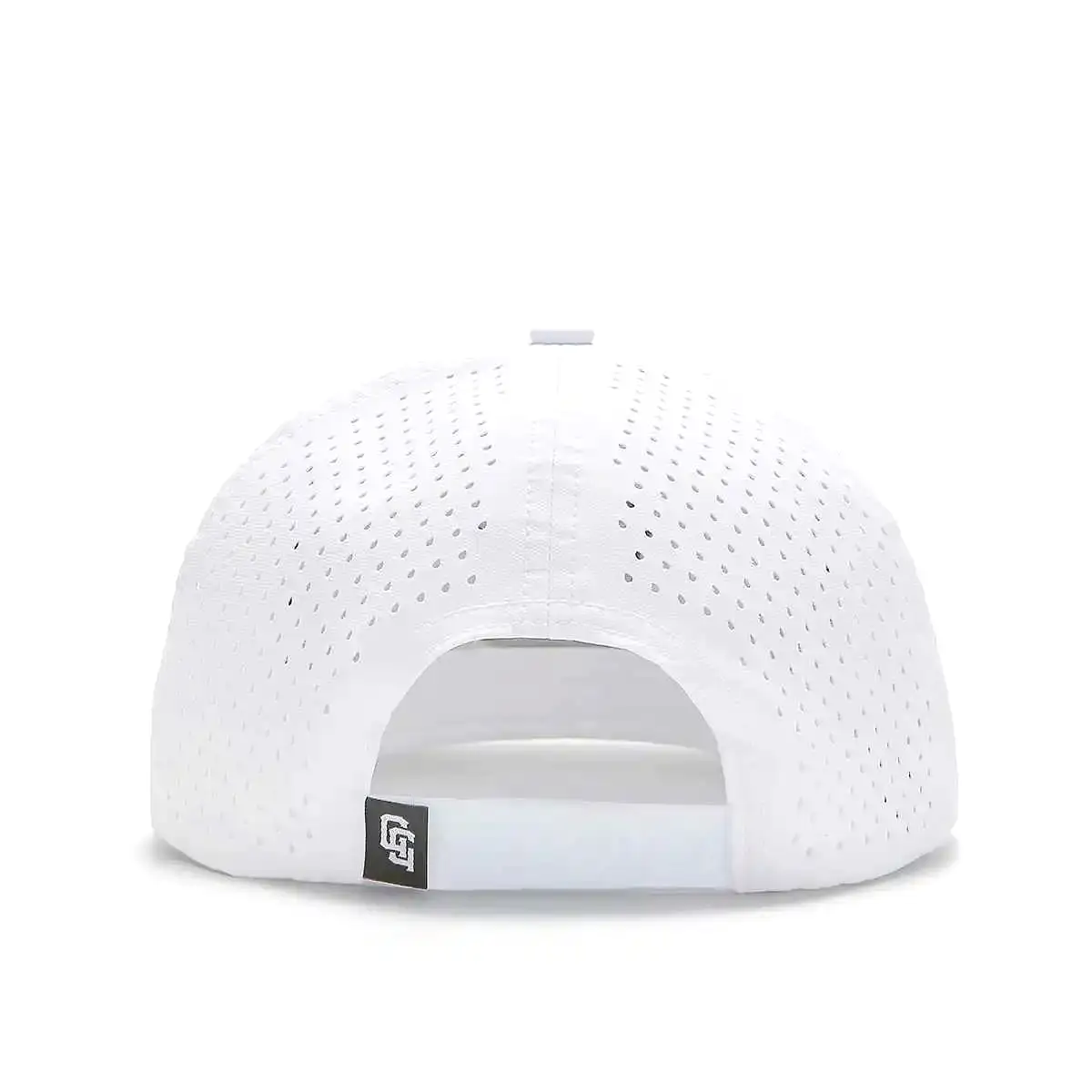 TOUR PRO Clubhouse Patch Golf Hat in White with Flat Brim