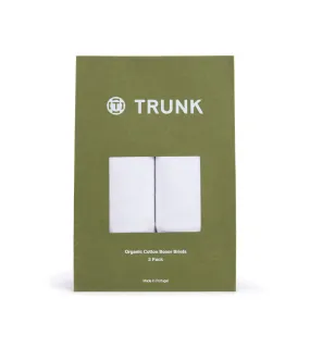 Trunk 2 Pack Organic Cotton Boxer Briefs: White