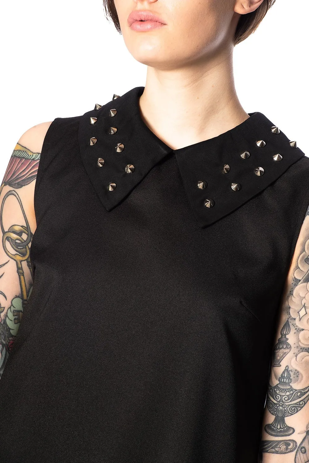 URBAN VAMP COLLAR STUDS DRESS