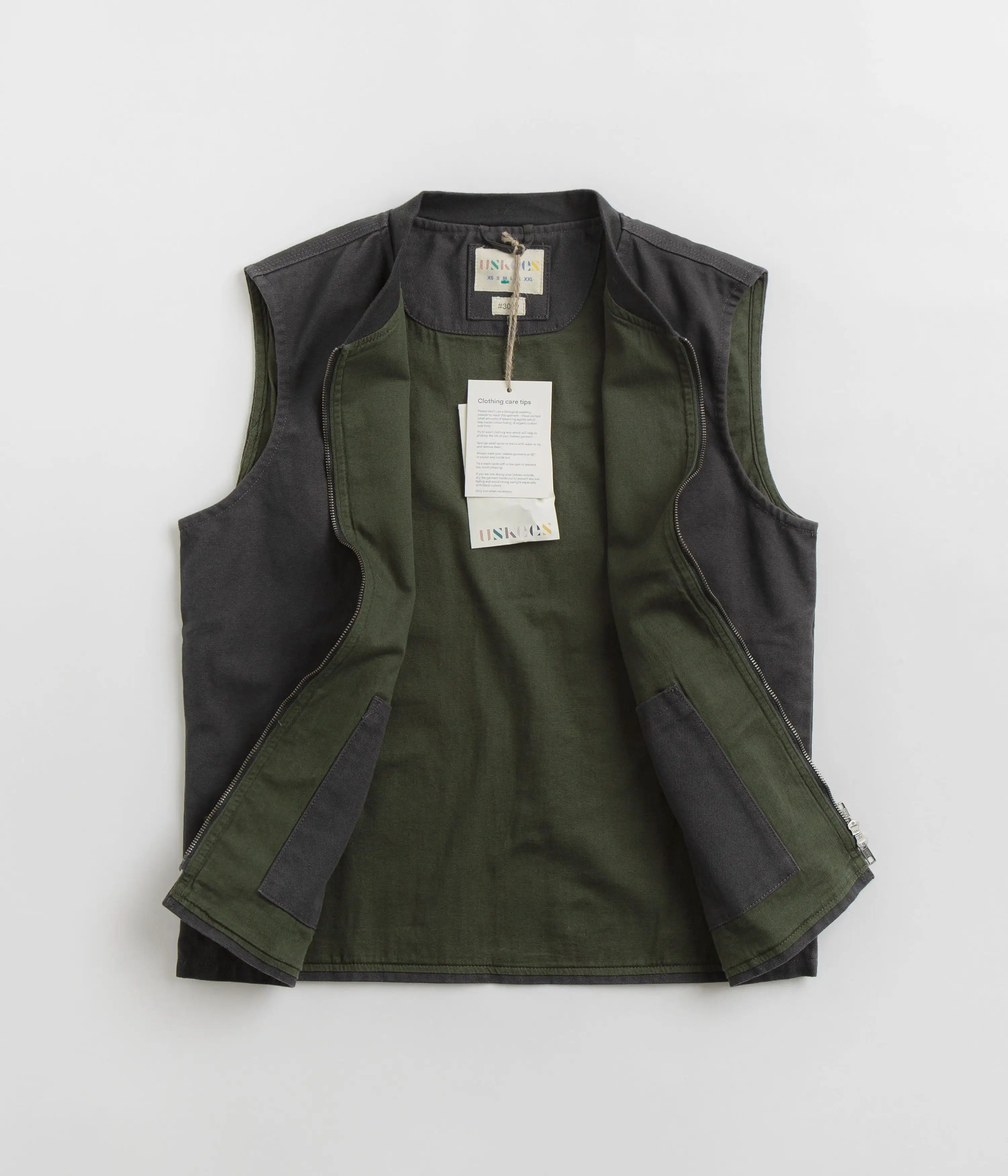 Uskees 3029 Patch Pocket Canvas Vest - Charcoal