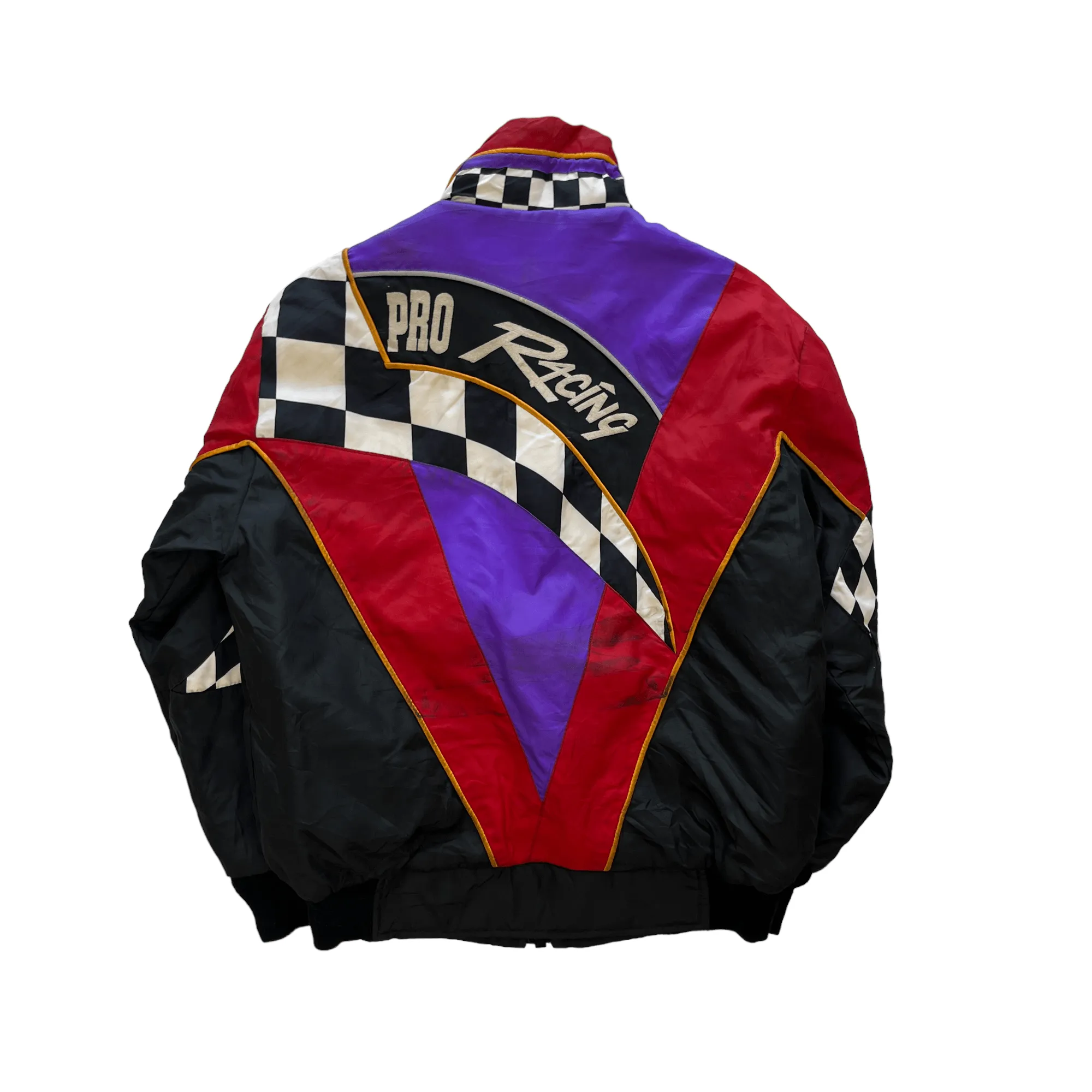 Vintage 90s Black, Red + Purple Pro Racing Jacket - Small